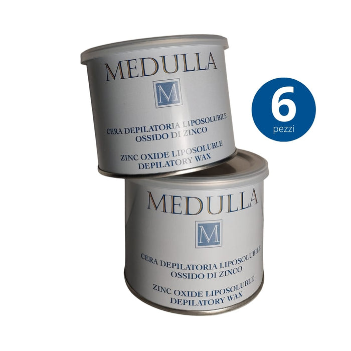 6 pezzi - Cera Depilatoria Liposolubile Ossido di Zinco 400ml