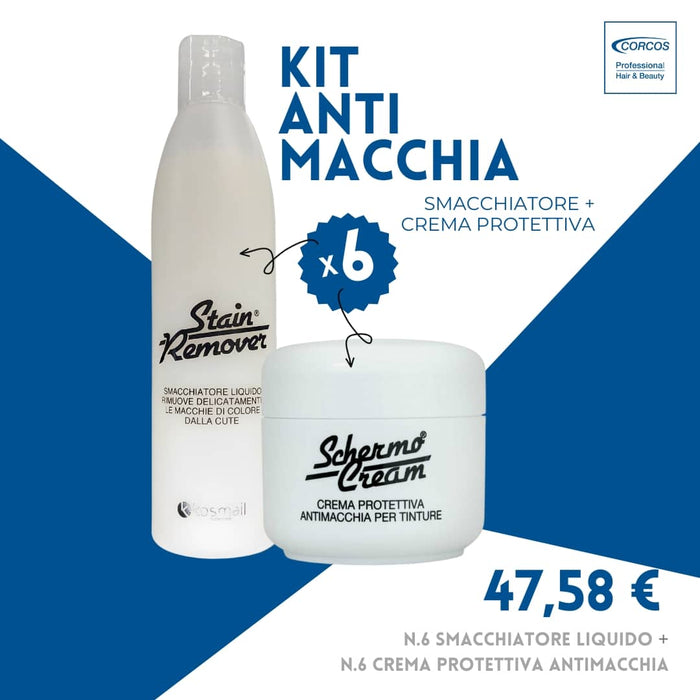 KIT Anti Macchia - n.6 Smacchiatore Liquido + n.6 Crema Protettiva