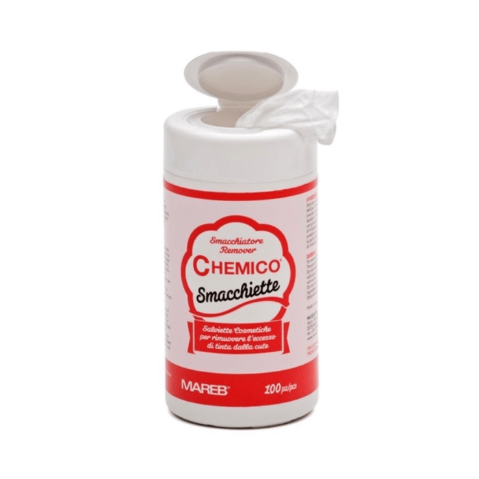 Salviette Cosmetiche per Rimuovere Tinta dalla Cute 100pz - Mareb / Chemico