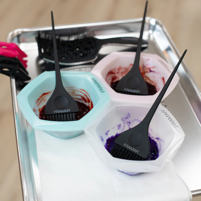 n.3 Pennelli per Tinta Capelli Classic Color Matte Black